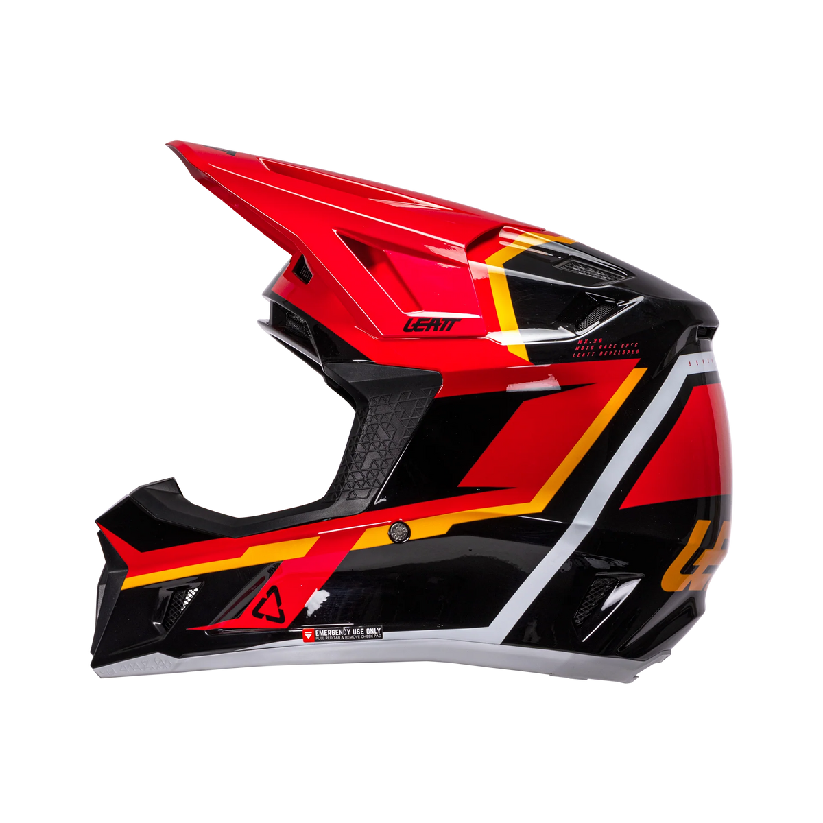 Leatt Moto 7.5 Motorradhelm-Set ECE 22.06 mit Velocity 4.5 Brille, Rot