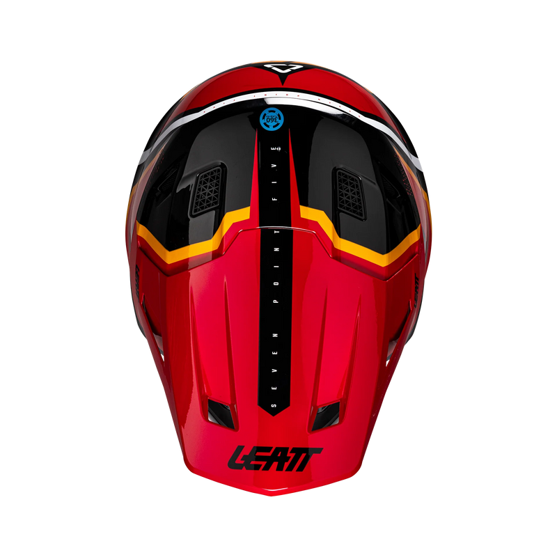 Leatt Moto 7.5 Motorradhelm-Set ECE 22.06 mit Velocity 4.5 Brille, Rot