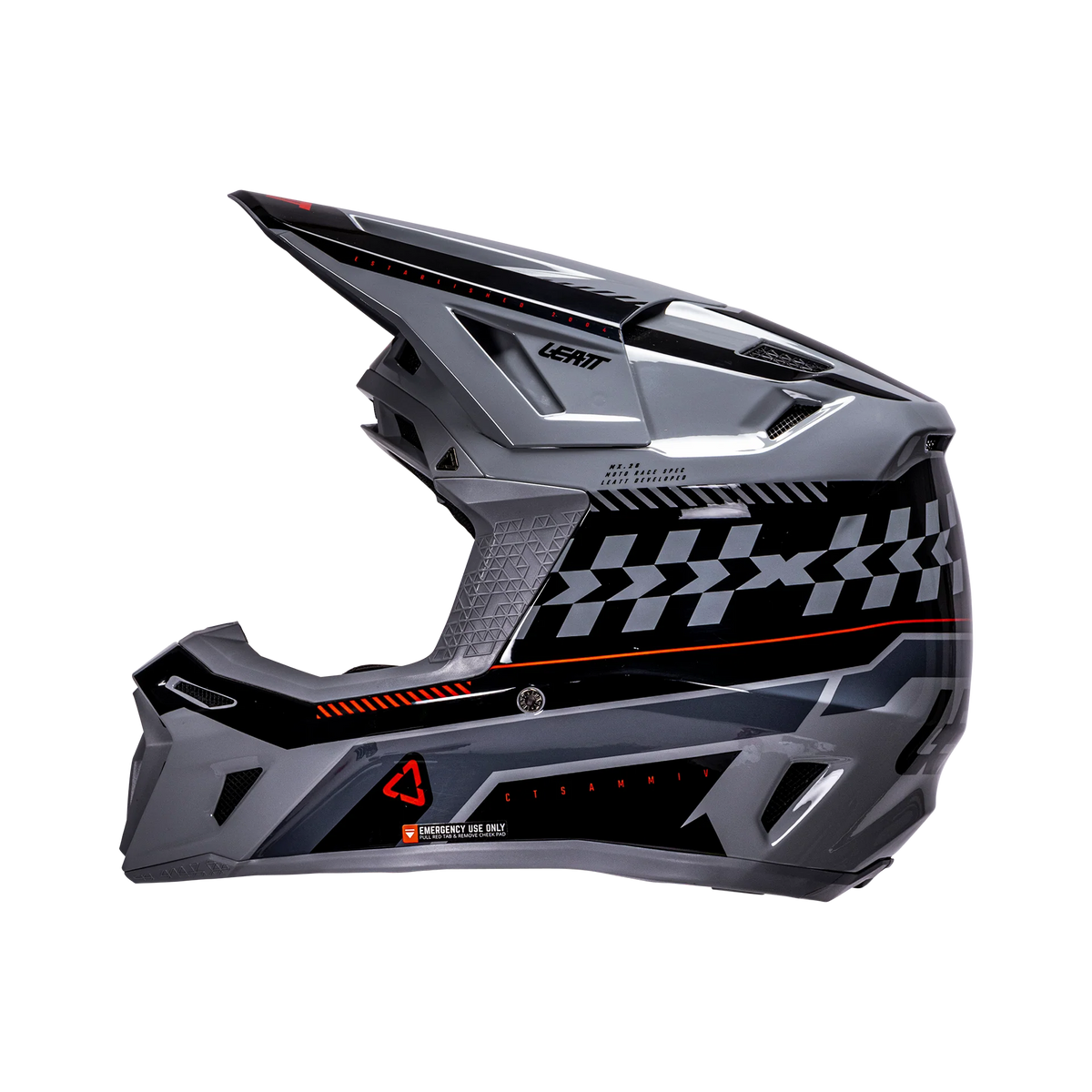 Leatt Moto 8.5 motorcycle helmet kit ECE 22.06 with Velocity 5.5 goggles Gray