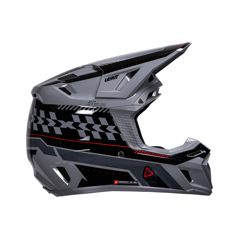 Leatt Moto 8.5 motorcycle helmet kit ECE 22.06 with Velocity 5.5 goggles Gray