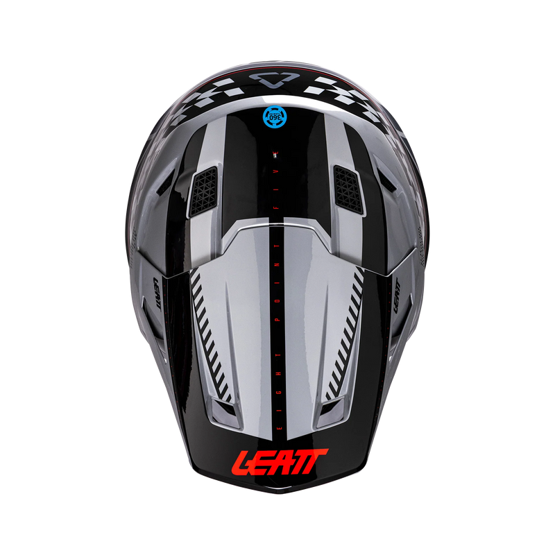 Leatt Moto 8.5 motorcycle helmet kit ECE 22.06 with Velocity 5.5 goggles Gray