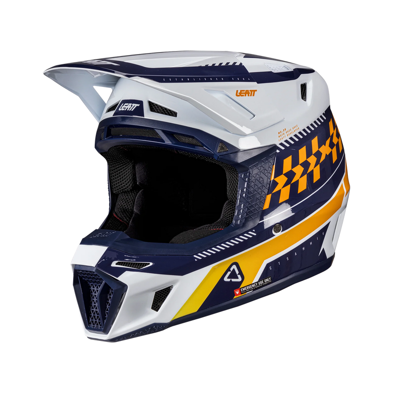 Leatt Moto 8.5 Motorradhelm-Set ECE 22.06 mit Velocity 5.5 Brille Orange
