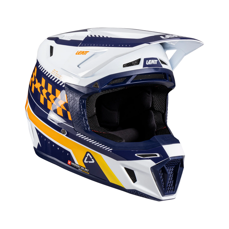 Leatt Moto 8.5 Motorradhelm-Set ECE 22.06 mit Velocity 5.5 Brille Orange