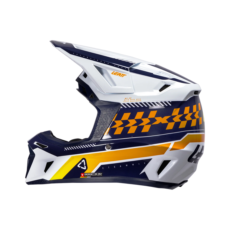 Leatt Moto 8.5 Motorradhelm-Set ECE 22.06 mit Velocity 5.5 Brille Orange