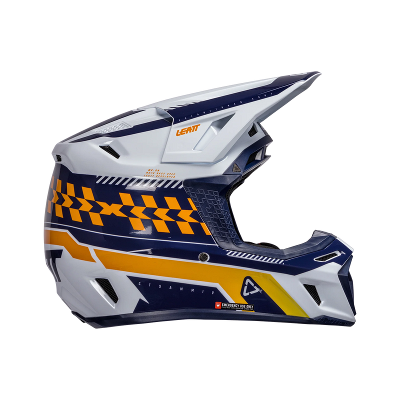 Leatt Moto 8.5 Motorradhelm-Set ECE 22.06 mit Velocity 5.5 Brille Orange