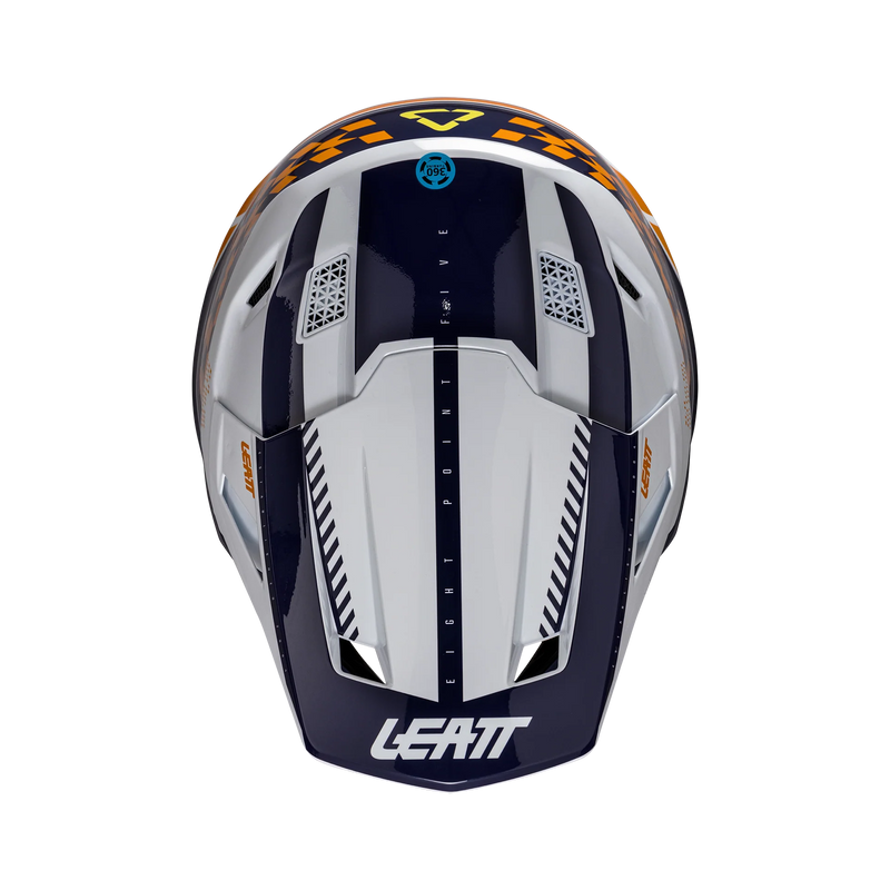 Leatt Moto 8.5 Motorradhelm-Set ECE 22.06 mit Velocity 5.5 Brille Orange