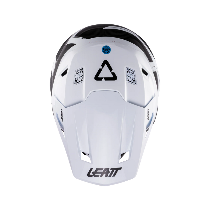 Leatt Moto 9.5 Carbon Motorradhelm-Set ECE 22.06 mit Velocity 6.5 Brille, Weiß