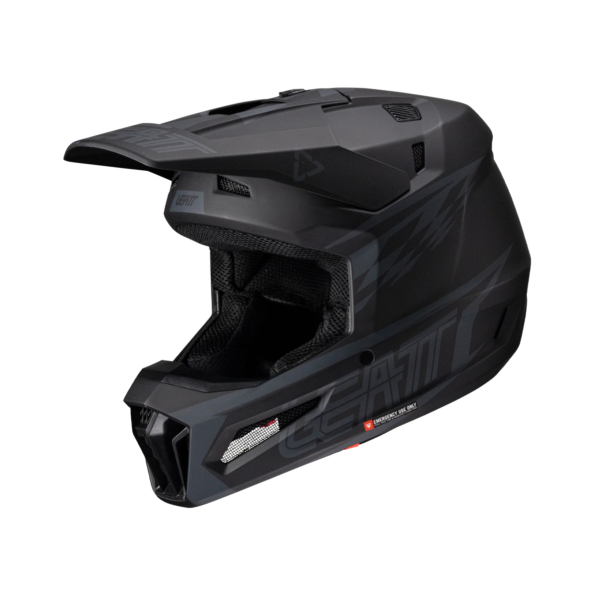 Leatt Moto 3.5 motorcycle helmet kit ECE 22.06 with Vizion 3.5 goggles Stealth Black/Gray