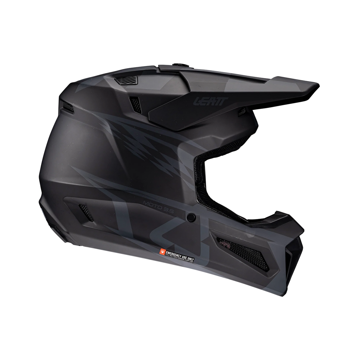 Leatt Moto 3.5 motorcycle helmet kit ECE 22.06 with Vizion 3.5 goggles Stealth Black/Gray