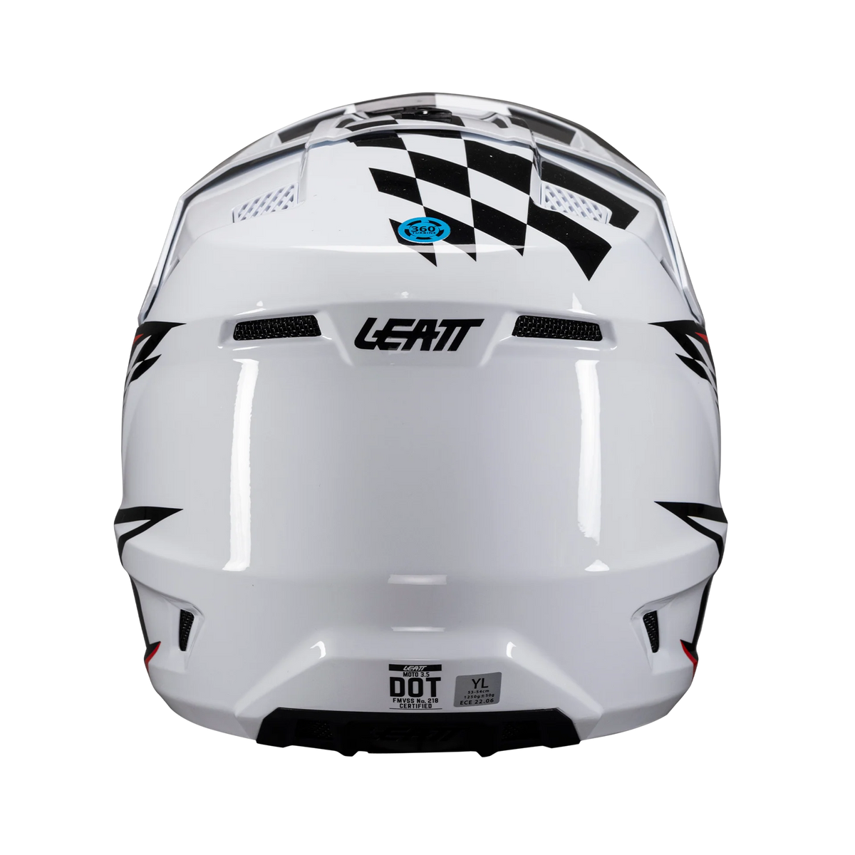 Leatt Helmet Kit Moto 3.5 Junior White V25 – Kids Motocross Helmet with Leatt Vizion 3.5 Junior Goggles