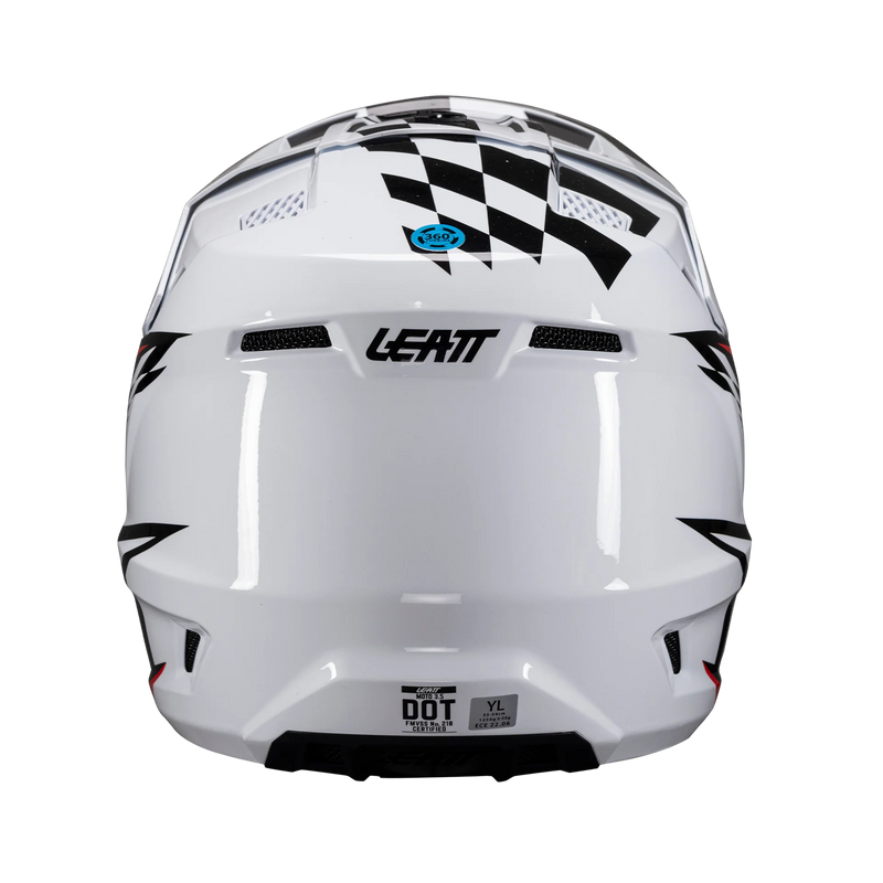 Leatt Helmet Kit Moto 3.5 Junior White V25 – Kids Motocross Helmet with Leatt Vizion 3.5 Junior Goggles