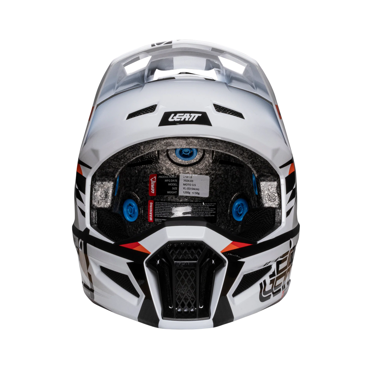 Leatt Helmet Kit Moto 3.5 Junior White V25 – Kids Motocross Helmet with Leatt Vizion 3.5 Junior Goggles