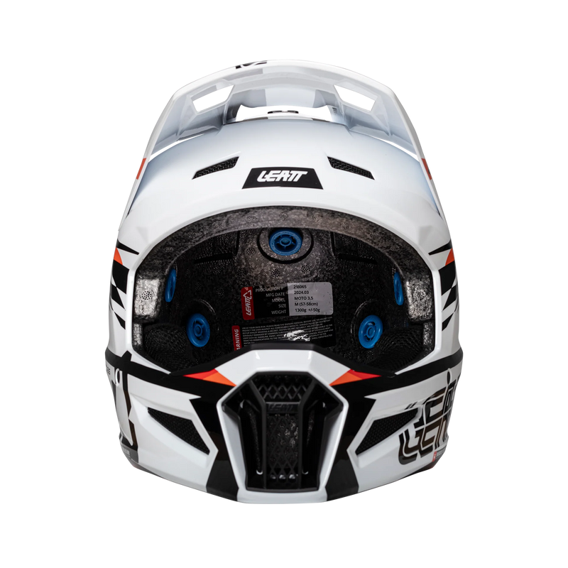 Leatt Helmet Kit Moto 3.5 White V25 – Motocross Helmet with Leatt Vizion 3.5 Goggles Included