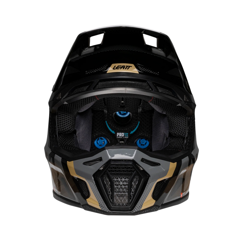 Leatt Moto 8.5 Motorradhelm-Set ECE 22.06 mit Velocity 5.5 Brille, Schwarz