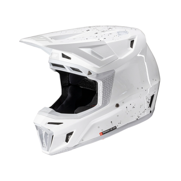 Leatt Moto 8.5 Motorradhelm-Set ECE 22.06 mit Velocity 5.5 Brille, Weiß
