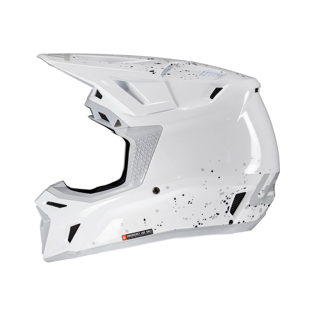 Leatt Moto 8.5 Motorradhelm-Set ECE 22.06 mit Velocity 5.5 Brille, Weiß