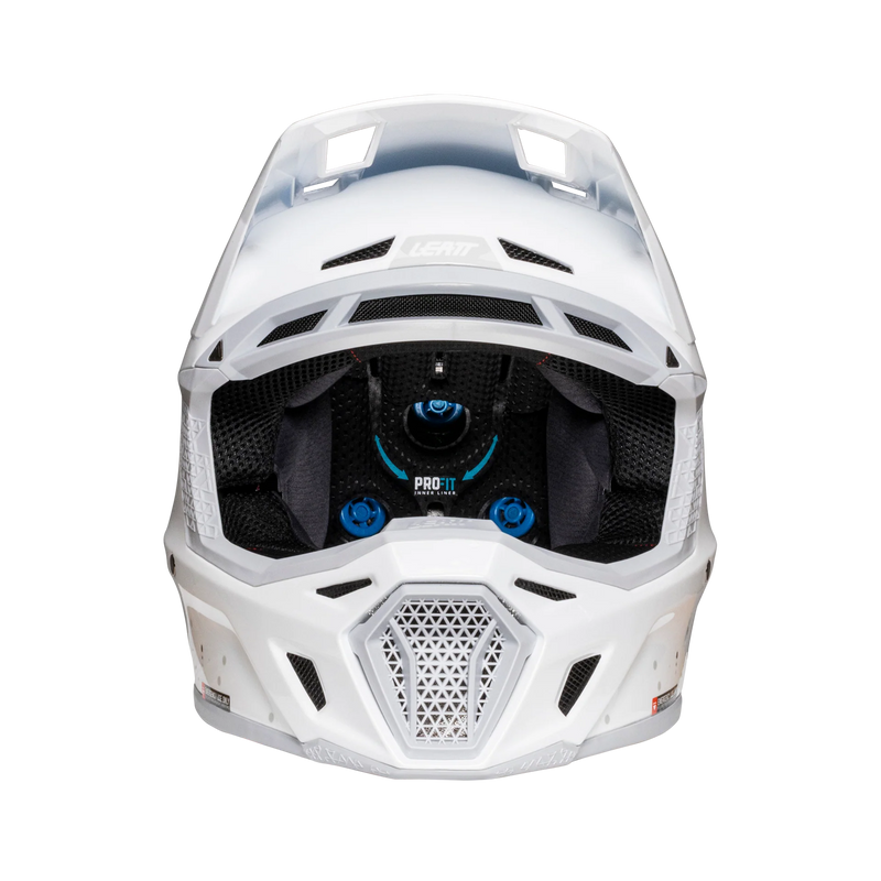 Leatt Moto 8.5 Motorradhelm-Set ECE 22.06 mit Velocity 5.5 Brille, Weiß