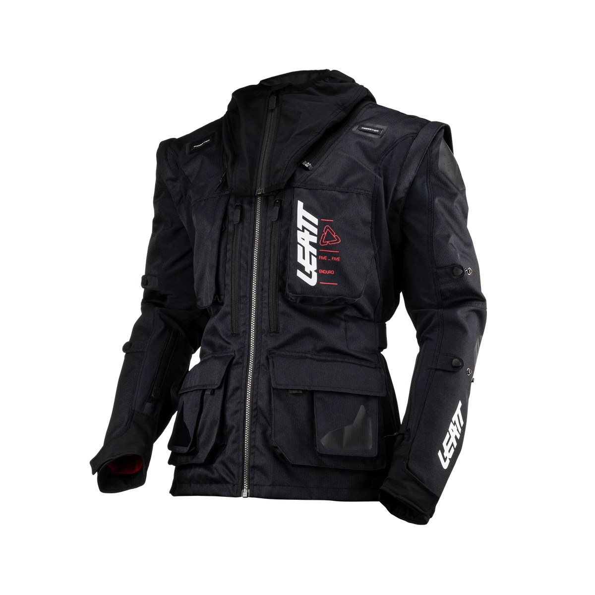 Leatt Enduro 5.5 Motorradjacke, Offroad, leicht, mit Belüftung, schwarz