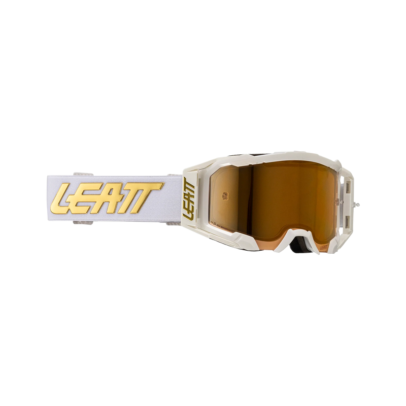 Leatt Velocity 5.5 Iriz Cross Goggles White/Bronze – Bulletproof MX & Enduro Goggle 68% VLT