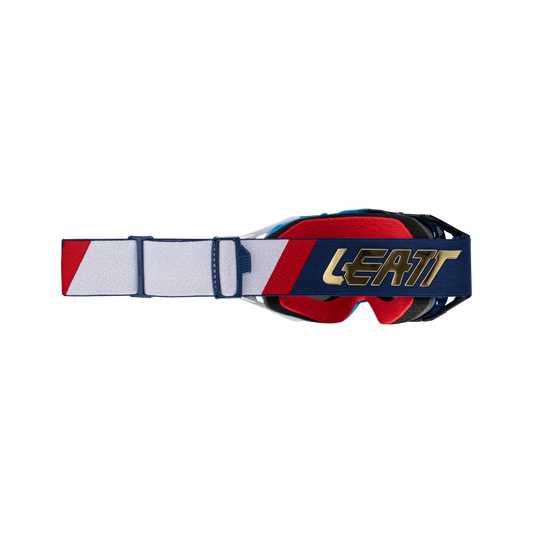 Leatt Velocity 6.5 Photochromatic Motocross Goggles Royal Blue/Red – Adaptive MX & Enduro Goggle 37-87% VLT