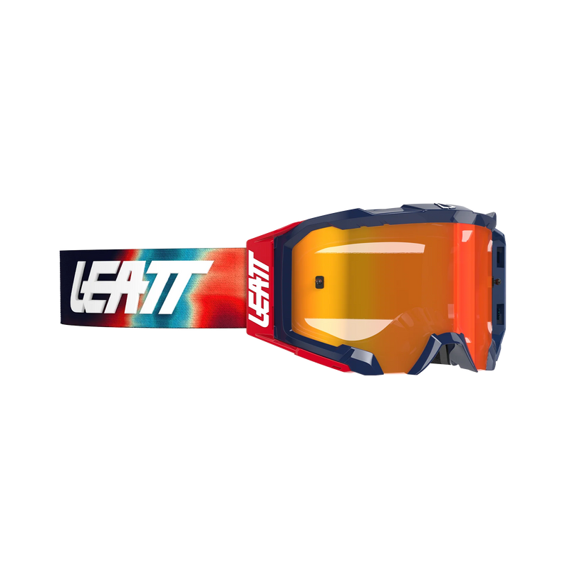 Leatt Velocity 5.5 Iriz Motocross Goggles Blue/Red – Bulletproof MX & Enduro Goggle Red Lens 28% VLT