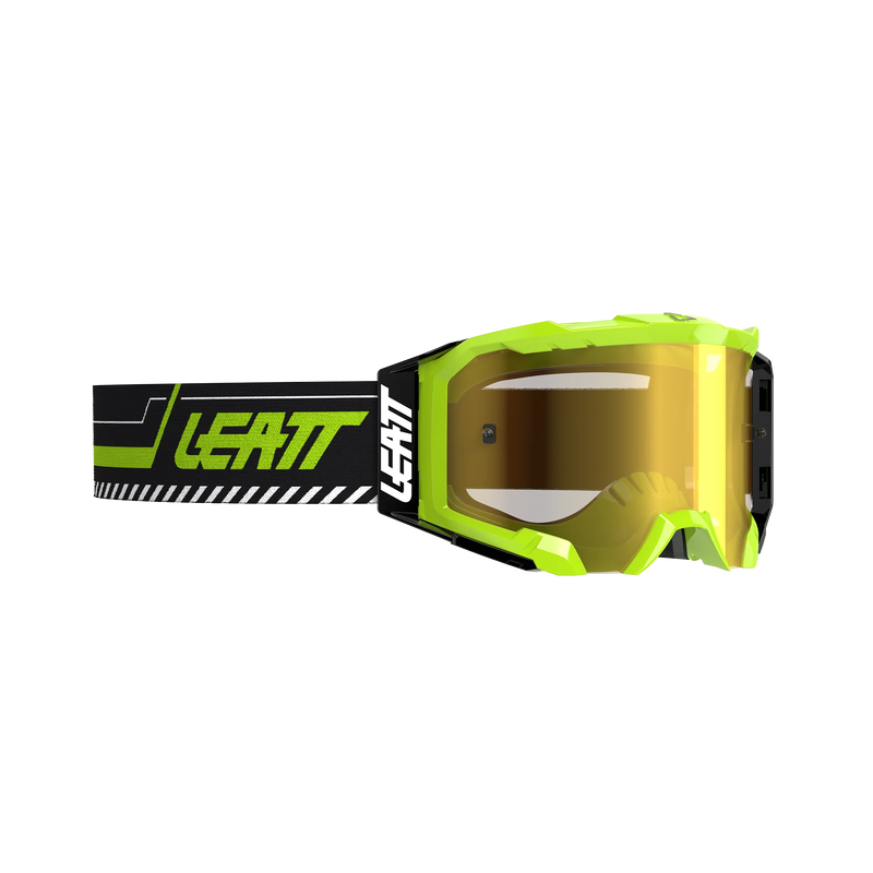Leatt Velocity 5.5 Iriz Motocross Goggles Neon Yellow/Bronze – Bulletproof MX & Enduro Goggles 68% VLT