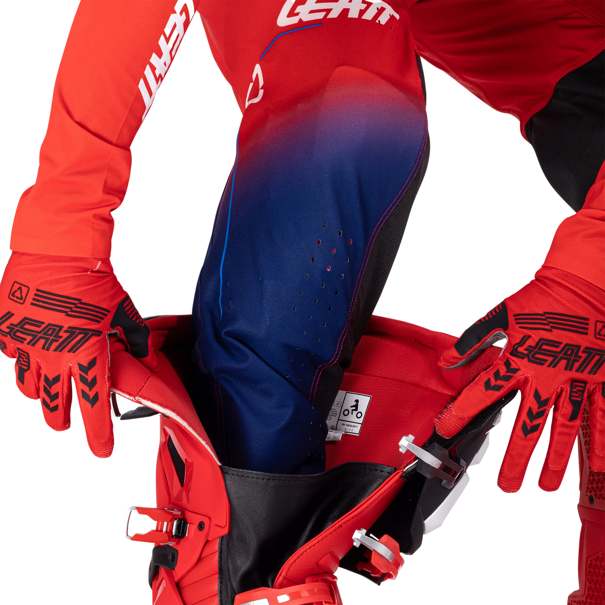 Leatt Moto 5.5 IKS Motorradhose, Motocross-Rennhose, leicht, Stretch, Königsblau/Rot