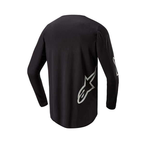 Alpinestars Fluid Graphit Schwarz Silber Crosshemd