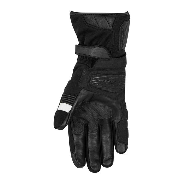Rusty Stitches Cole Motorcycle Gloves Winter Waterproof CE Black White