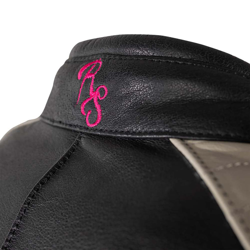 Rusty Stitches Alice Ladies Leather Motorcycle Jacket Retro AA Protection Black Pink Fluo