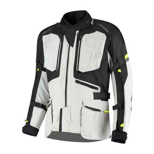 Rusty Stitches Cliff Adventure Motorjas Waterdicht AA Protectie Light Grey Black