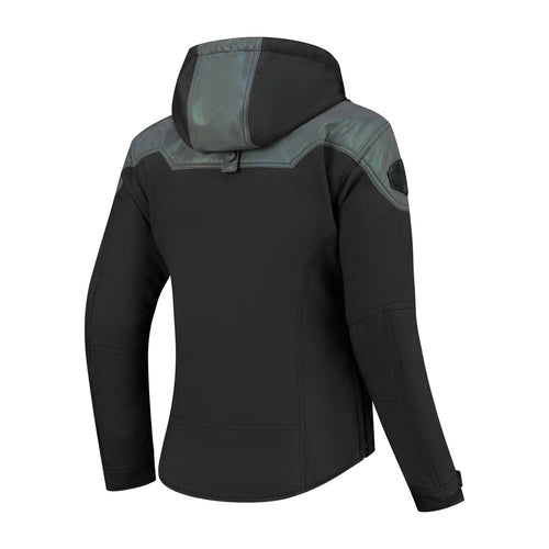 Rusty Stitches Super Ann Dames Motorjas Reflecterend Softshell Zwart CE A
