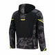 Rusty Stitches Carlo Motorjas Mesh Zomer Met Regenjas AA Protectie Black Camo Yellow Fluo