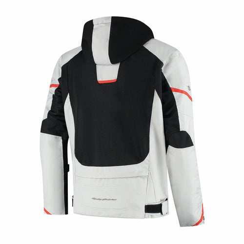 Rusty Stitches Carlo Motorjas Mesh Zomer Met Regenjas AA Protectie Light Grey Black