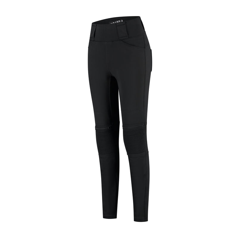 Rusty Stitches Cindy SHORT Damen Motorradleggings AA Knox Protektoren Schwarz