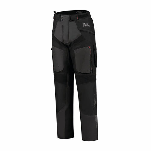 Rusty Stitches Cliff Motorbroek AA Waterdicht 10K Adventure Zwart Grijs Rood