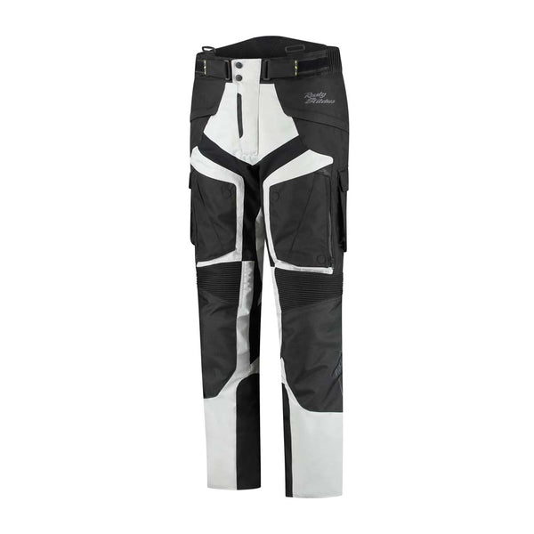 Rusty Stitches Cliff Motorcycle Trousers AA Waterproof 10K Adventure Light Grey Black