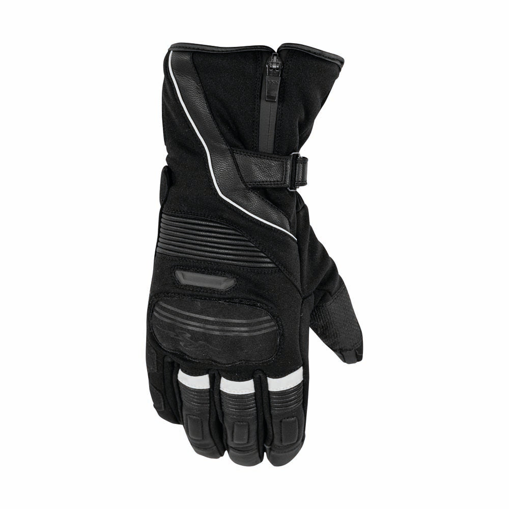 Rusty Stitches Cole Motorcycle Gloves Winter Waterproof CE Black White