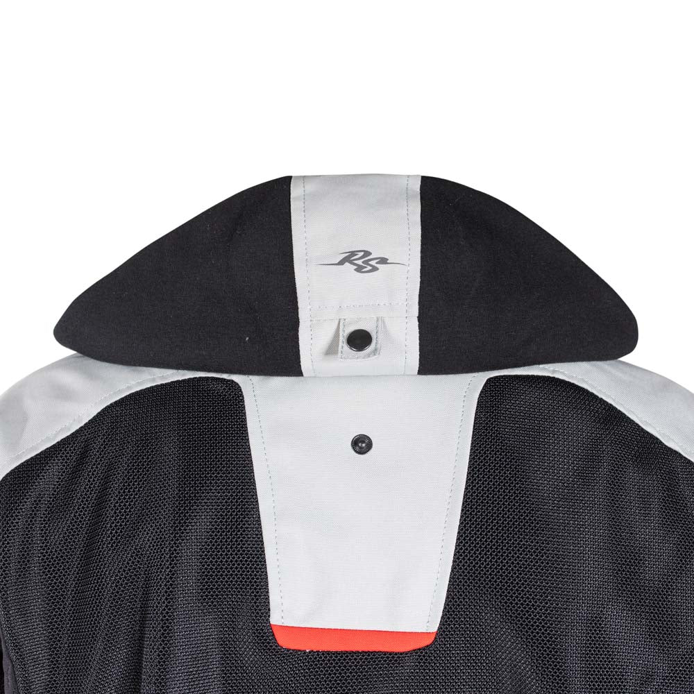 Rusty Stitches Carlo Motorcycle Jacket Mesh Summer with Rain Jacket AA Protection Light Grey Black