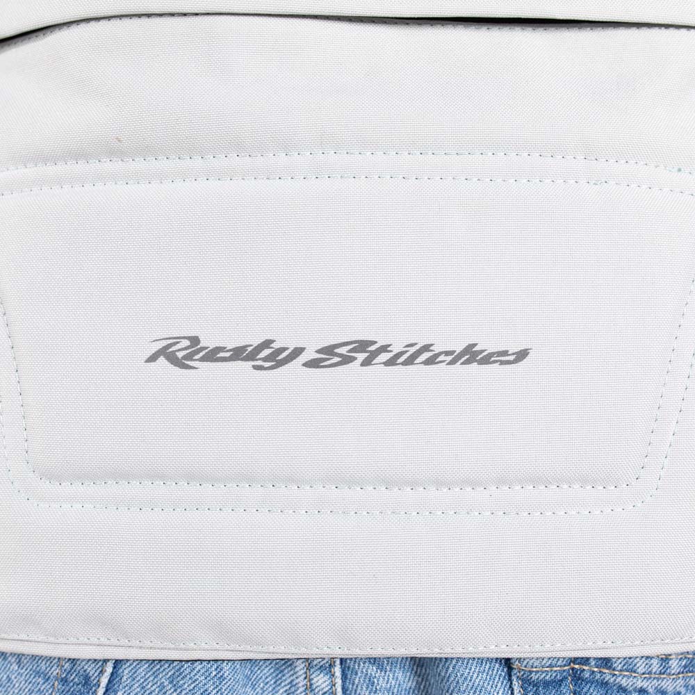 Rusty Stitches Carlo Motorcycle Jacket Mesh Summer with Rain Jacket AA Protection Light Grey Black