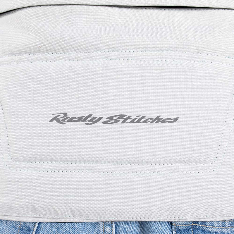 Rusty Stitches Carlo Motorcycle Jacket Mesh Summer with Rain Jacket AA Protection Light Grey Black