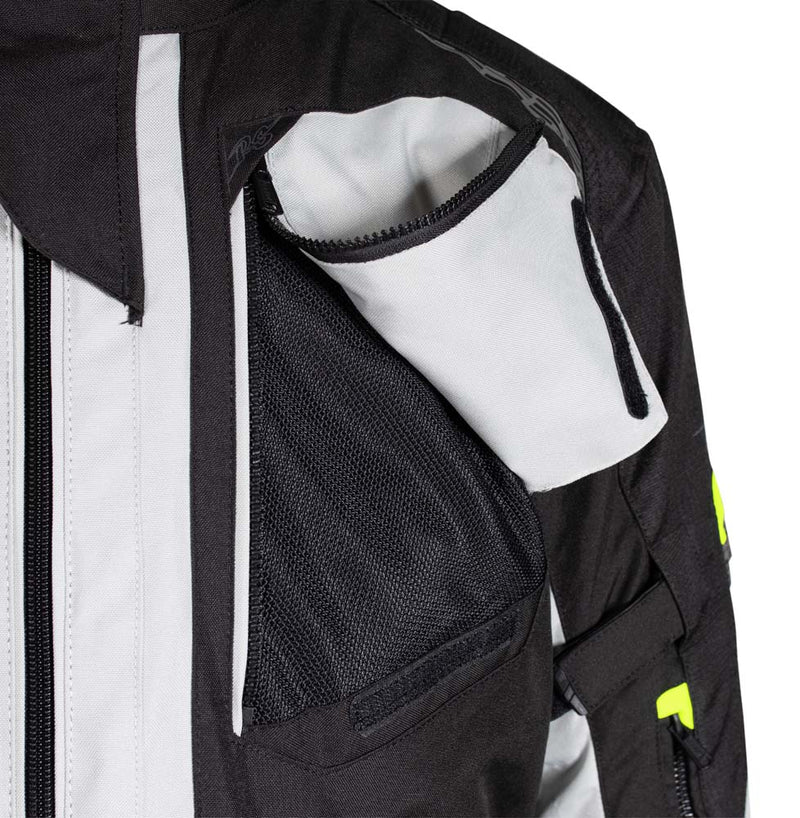 Rusty Stitches Cliff Adventure Motorjas Waterdicht AA Protectie Light Grey Black