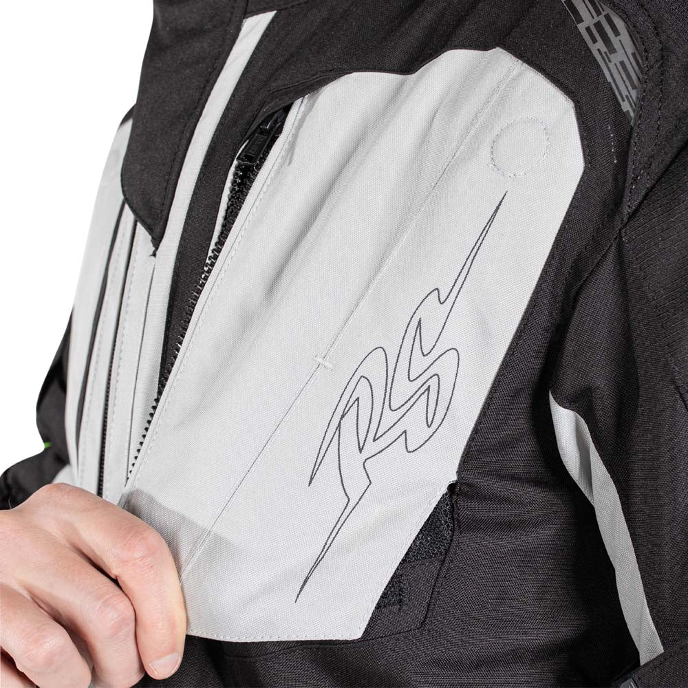 Rusty Stitches Cliff Adventure Motorjas Waterdicht AA Protectie Light Grey Black