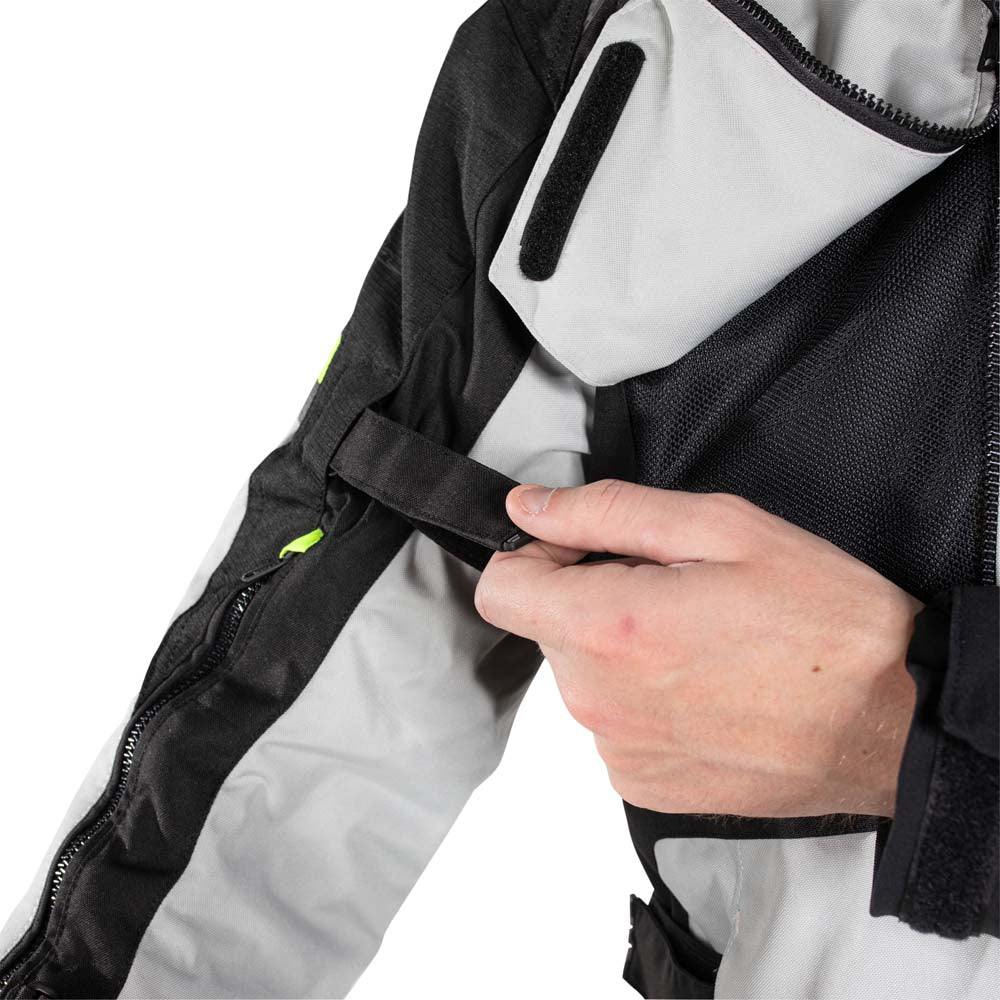 Rusty Stitches Cliff Adventure Motorjas Waterdicht AA Protectie Light Grey Black