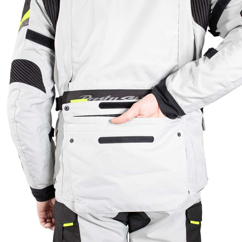 Rusty Stitches Cliff Adventure Motorjas Waterdicht AA Protectie Light Grey Black
