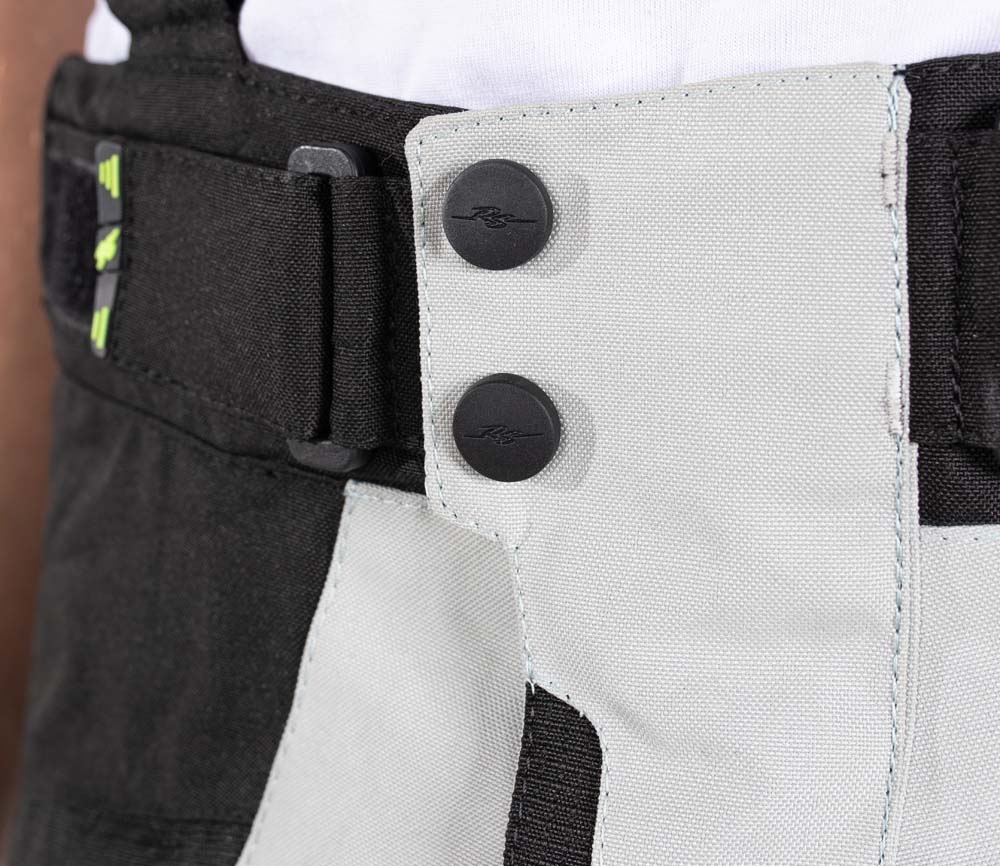 Rusty Stitches Cliff Motorbroek AA Waterdicht 10K Adventure Lichtgrijs Zwart