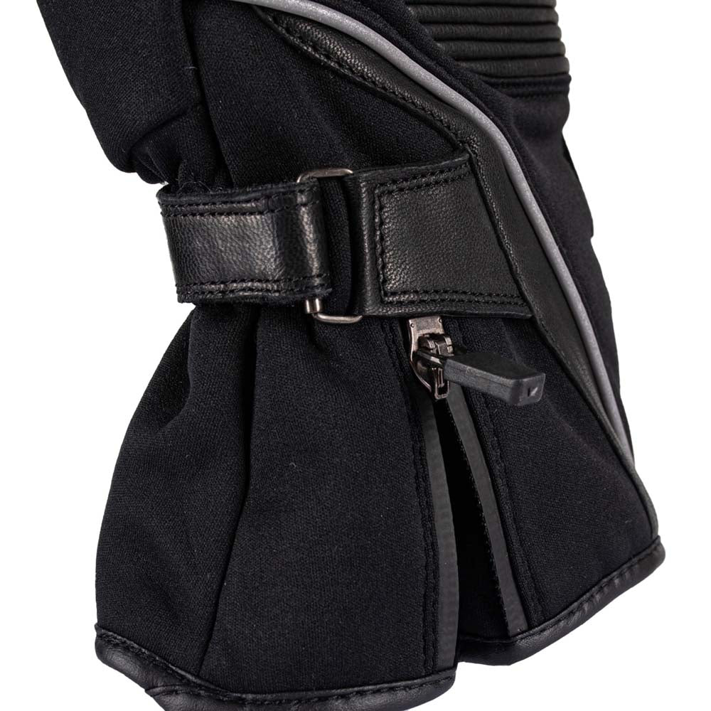 Rusty Stitches Cole Motorcycle Gloves Winter Waterproof CE Black White