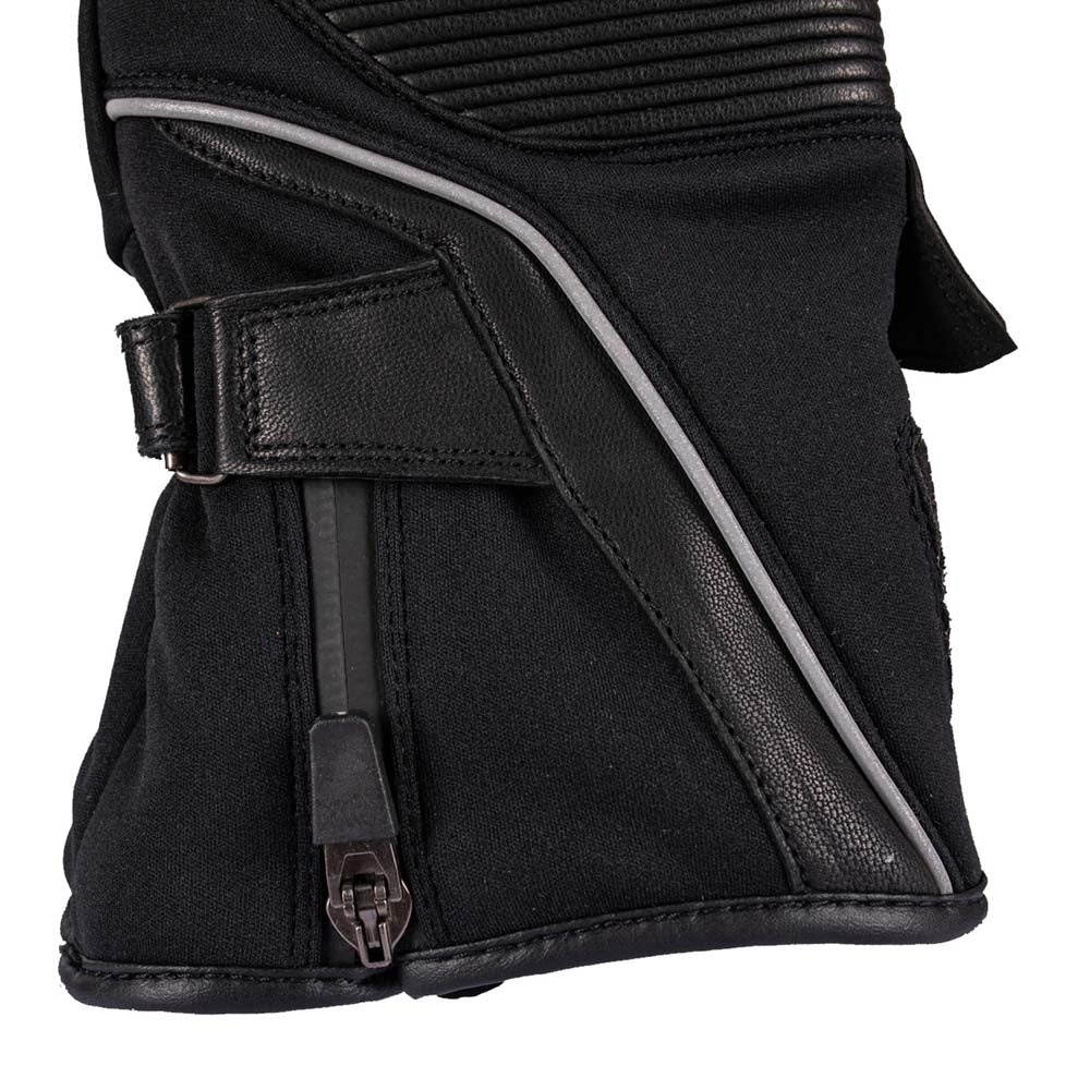 Rusty Stitches Cole Motorcycle Gloves Winter Waterproof CE Black White
