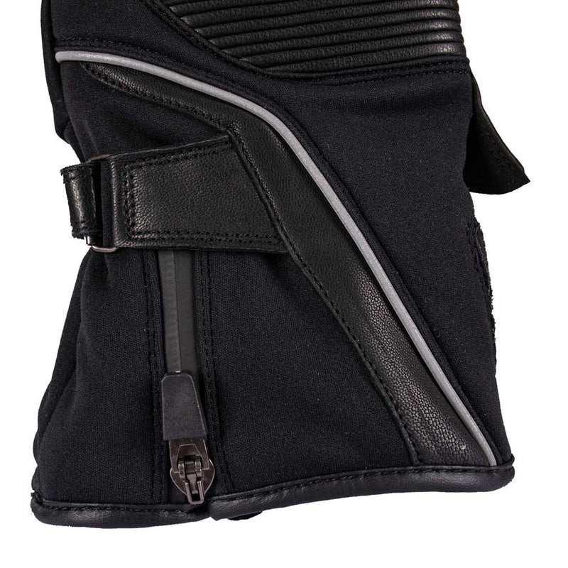 Rusty Stitches Cole Motorcycle Gloves Winter Waterproof CE Black White