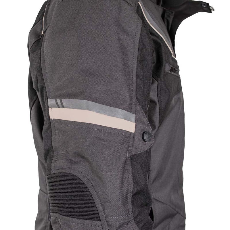 Rusty Stitches Luke Motorcycle Jacket Dark Grey Black AA Waterproof All Season With Protection